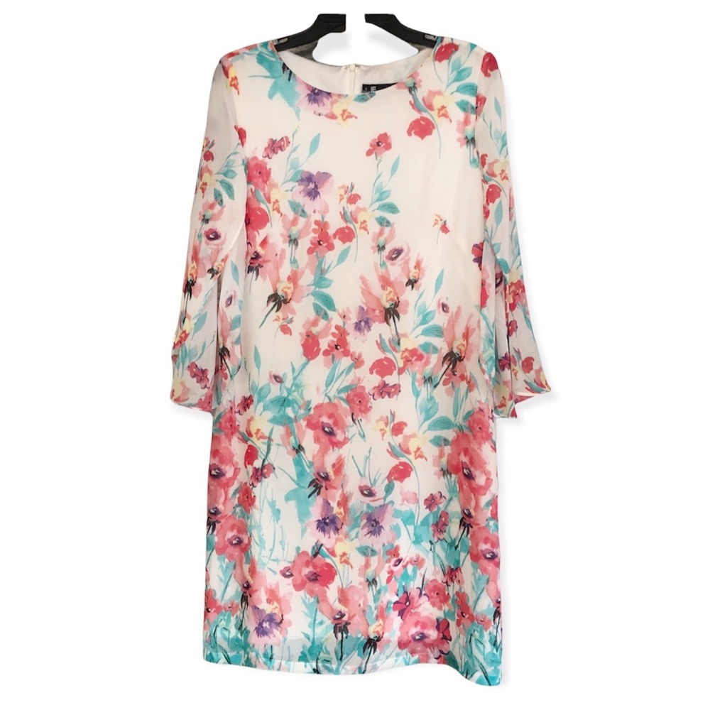 Leslie Fay Floral women’s midi Dress Sz 6